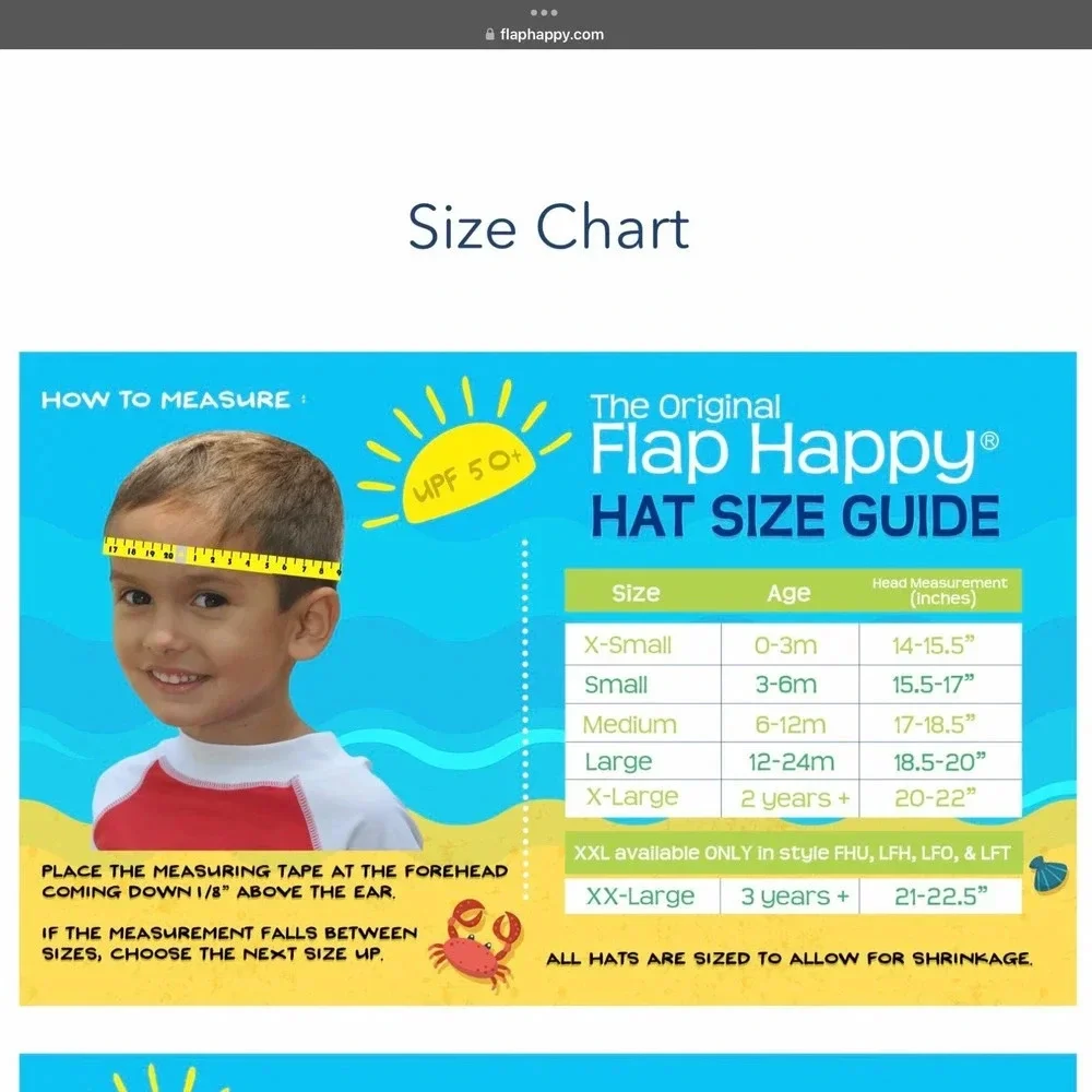 Flap Happy NWT UPF 50 White Bucket Hat Kids XL (2+ Years)